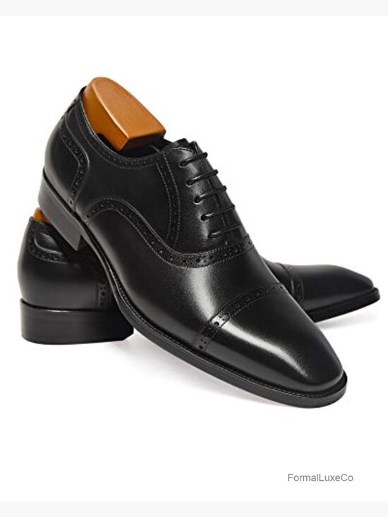 Men\'s Leather Oxford Dress Shoes Formal Lace-Up Comfort